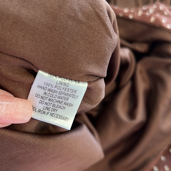 🤎 Brown Chiffon Dress - Picture 10 of 10